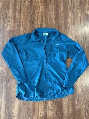 Columbia Women's Dark Teal Titanium Hiking Shirt NWOT Medium
